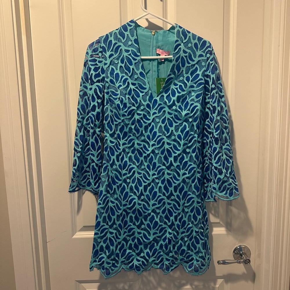 Lilly Pulitzer Devina Dress in Brewster Blue Size 2